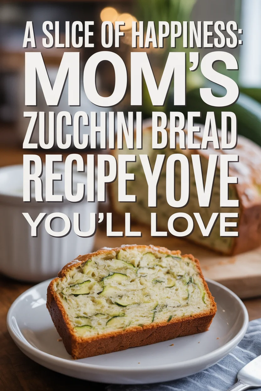 A Slice of Happiness: Mom's Zucchini Bread Recipe You’ll Love