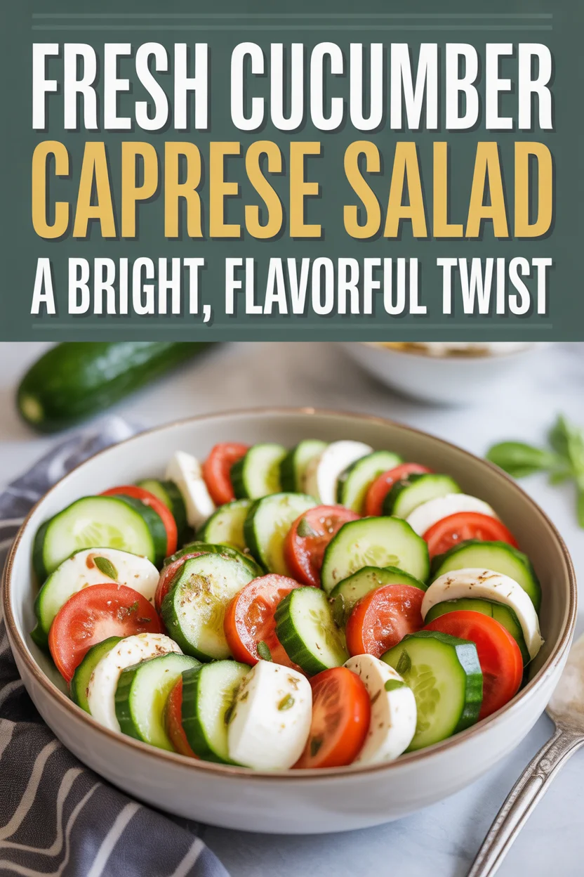 Fresh Cucumber Caprese Salad