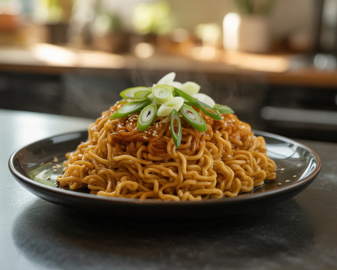 10 Minute Sesame Garlic Ramen Noodles