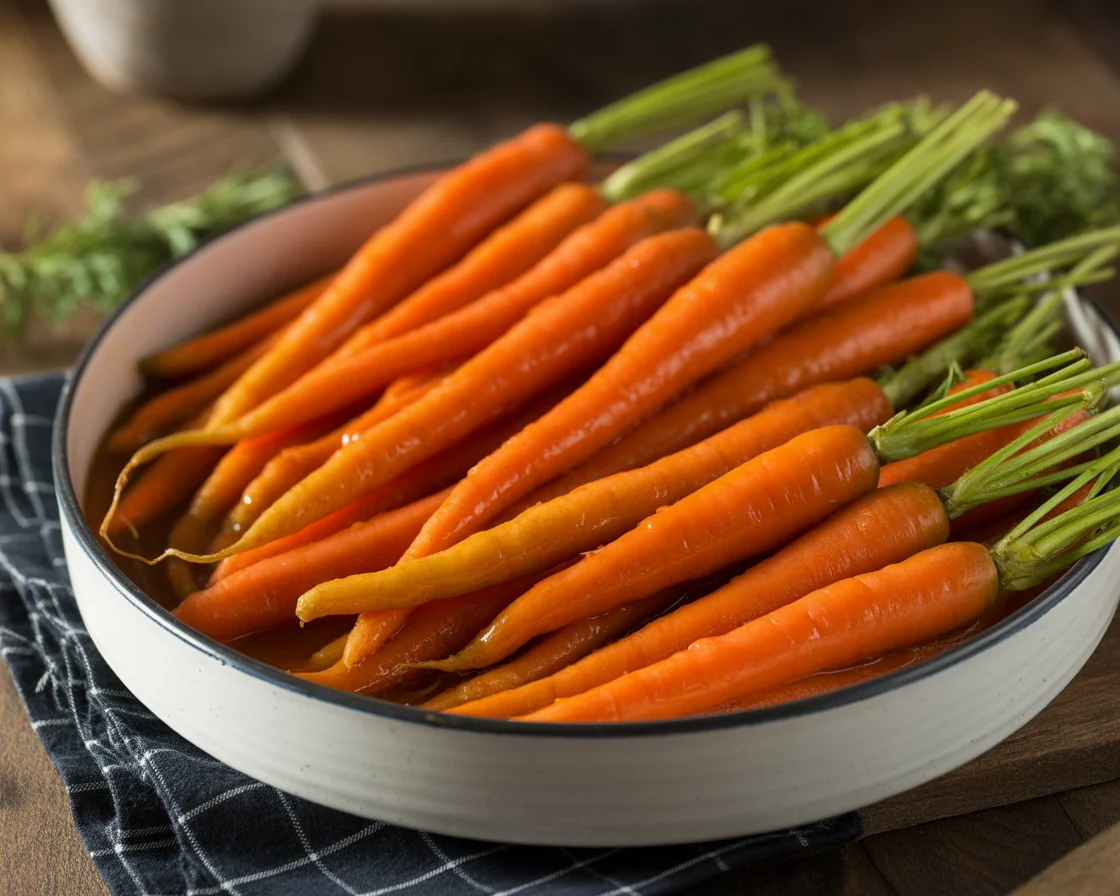 Slow Cooker Maple & Brown Sugar Glazed Carrots