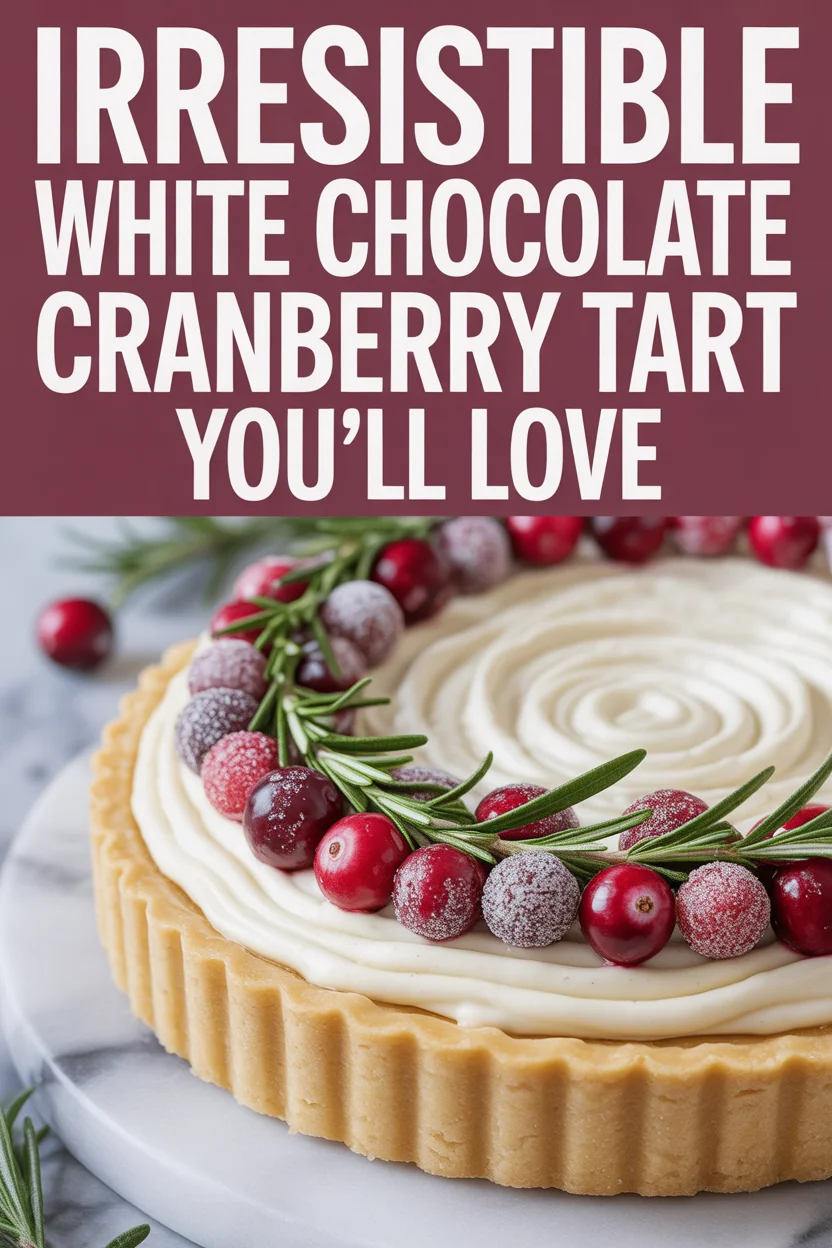 White Chocolate Cranberry Tart - Delight Fuel