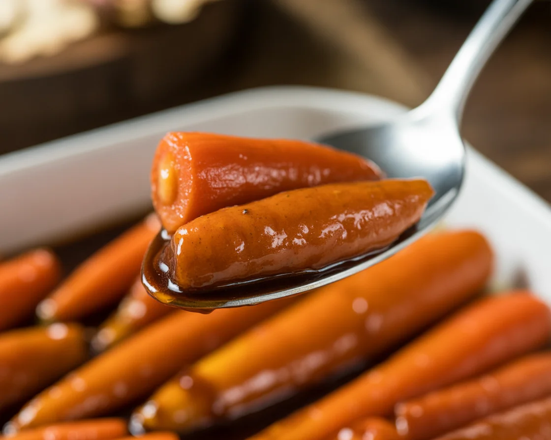 Deliciously Easy Slow Cooker Maple & Brown Sugar Glazed Carrots