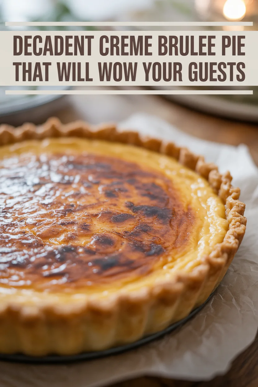 Decadent Creme Brulee Pie That Will Wow Your Guests