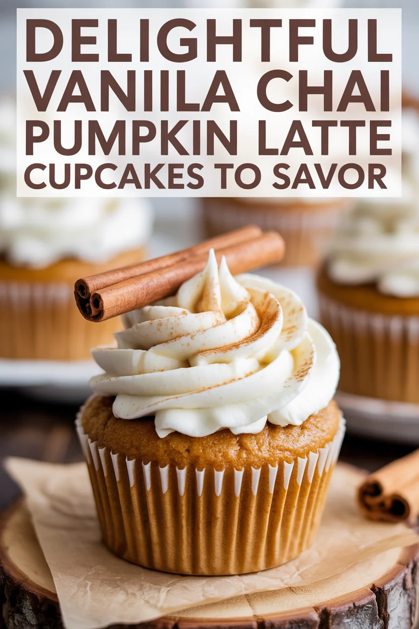 Vanilla Chai Pumpkin Latte Cupcakes