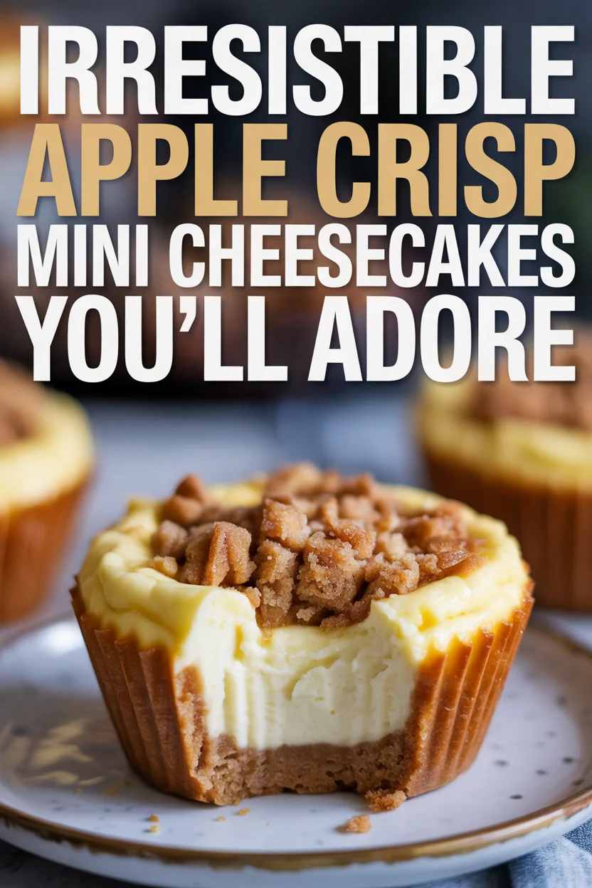 Irresistible Apple Crisp Mini Cheesecakes You’ll Adore