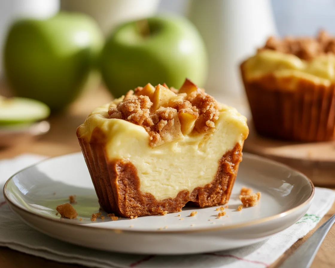 Irresistible Apple Crisp Mini Cheesecakes You’ll Adore