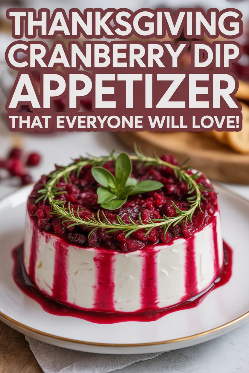 Thanksgiving Cranberry Dip Appetizer