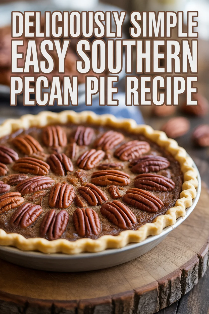 Deliciously Simple Easy Southern Pecan Pie Recipe