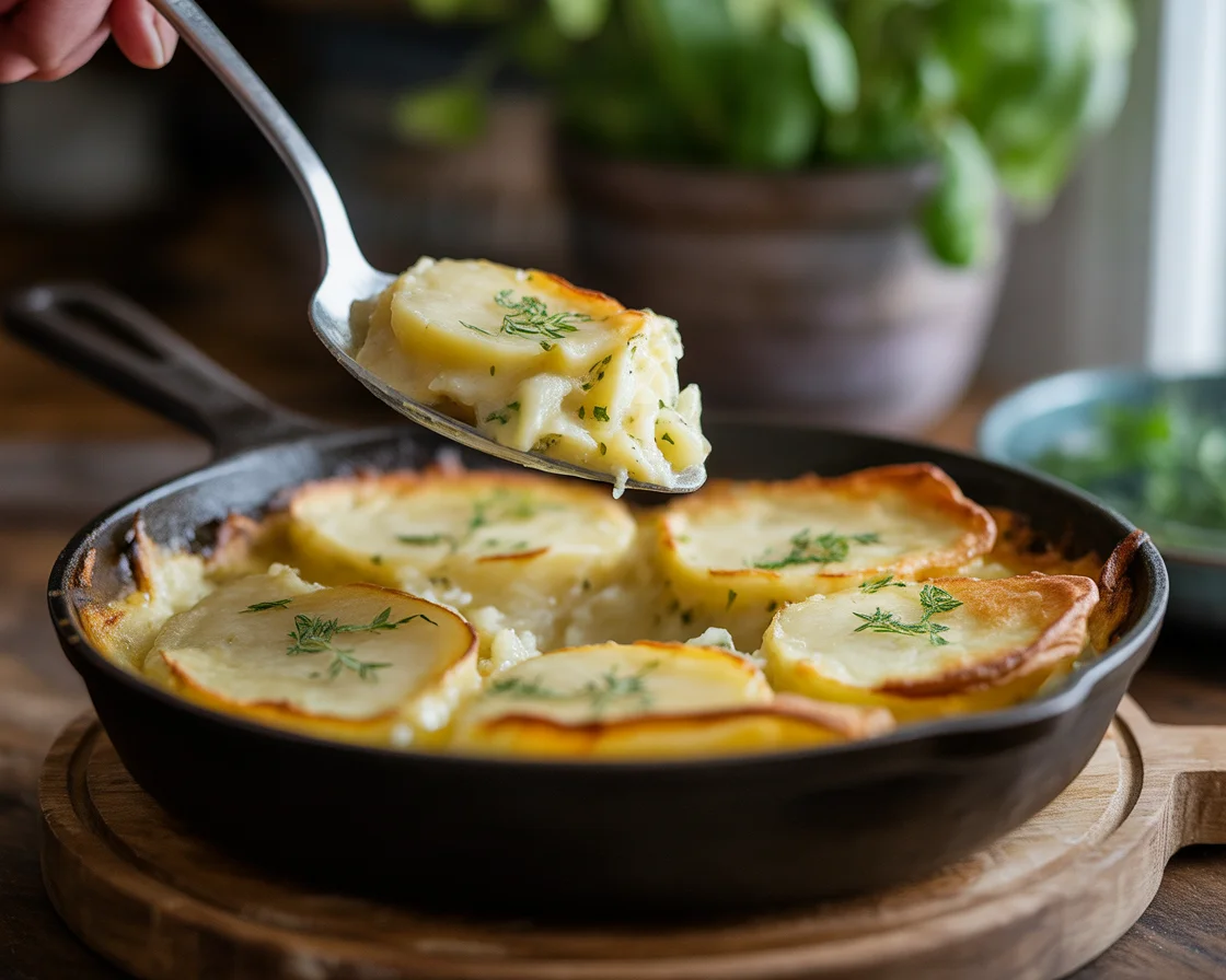 Cheese Herb Potato Gratin
