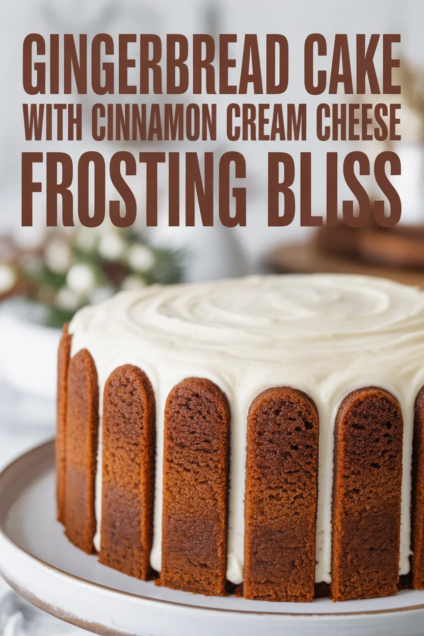 Gingerbread Cake with Cinnamon Cream Cheese Frosting Bliss