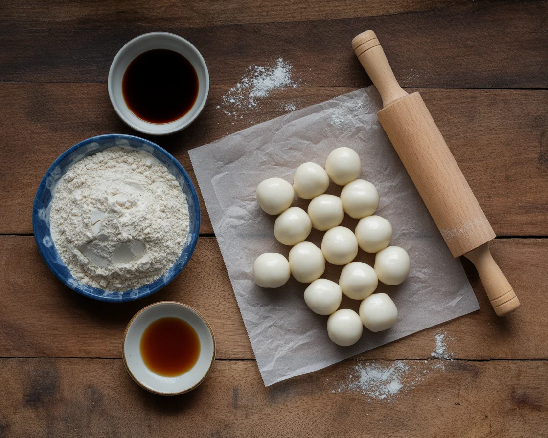 Tofu Mitarashi Dango Sweet Rice Dumplings