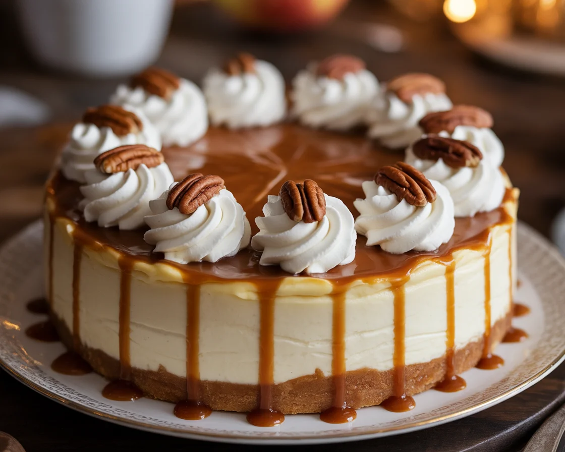 Salted Caramel Apple Pie Cheesecake