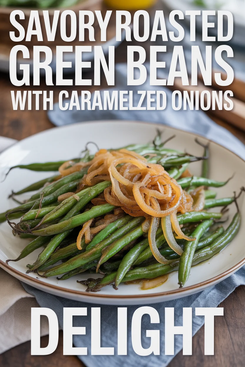 Savory Roasted Green Beans with Caramelized Onions Delight