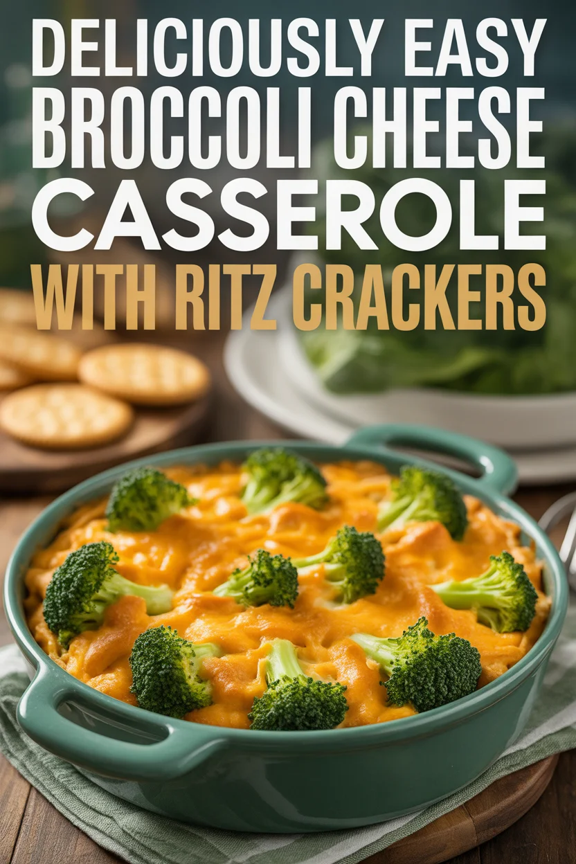Deliciously Easy Broccoli Cheese Casserole with Ritz Crackers