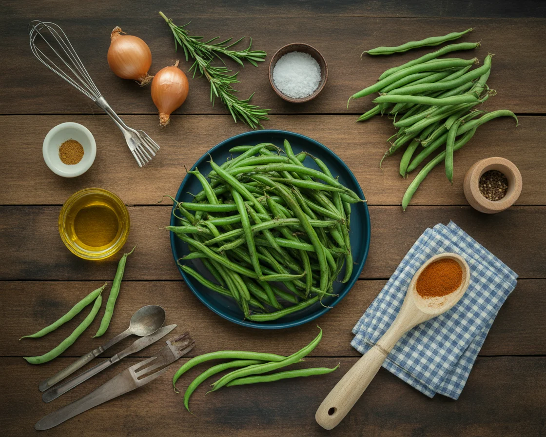 Savory Roasted Green Beans with Caramelized Onions Delight