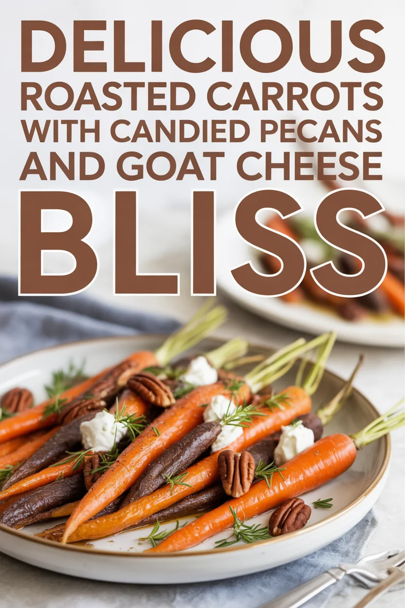 Roasted Carrots with Candied Pecans and Goat Cheese