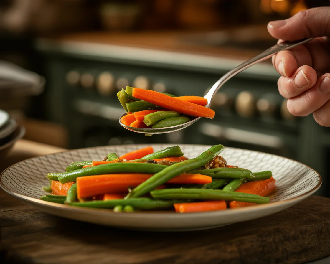 Roasted Carrots and Green Beans