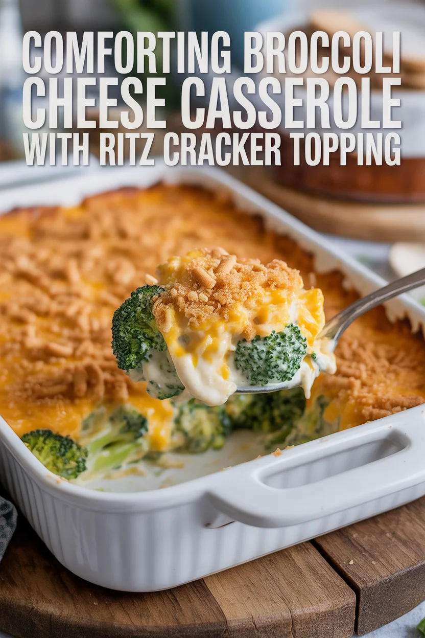 Comforting Broccoli Cheese Casserole with Ritz Cracker Topping