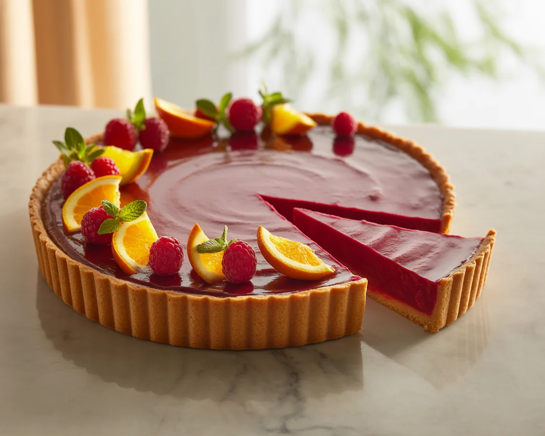Cranberry-Orange Curd Tart