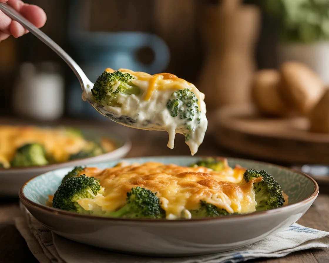 Broccoli Cheese Casserole with Ritz Cracker Topping