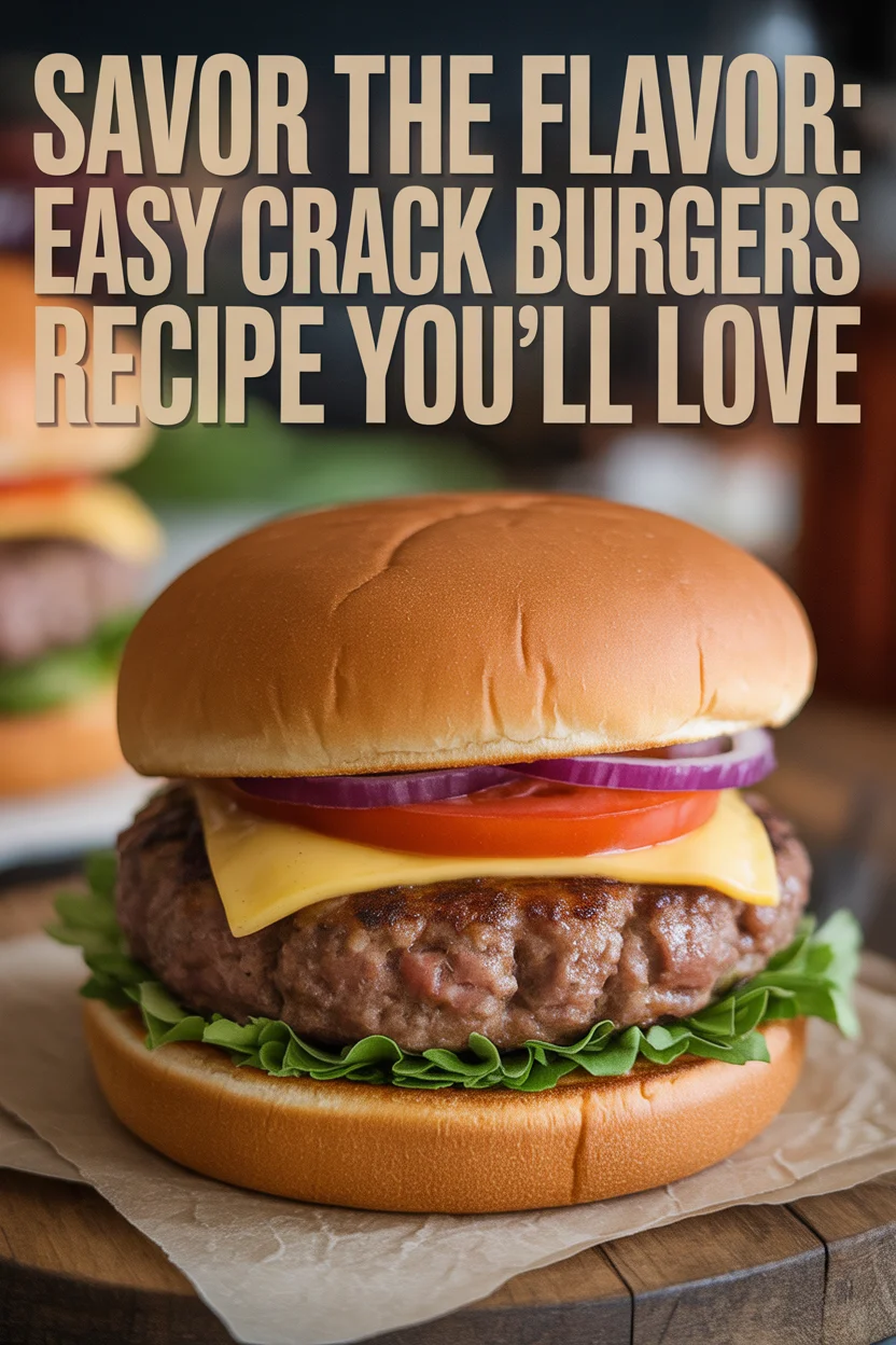 Savor the Flavor: Easy Crack Burgers Recipe You’ll Love