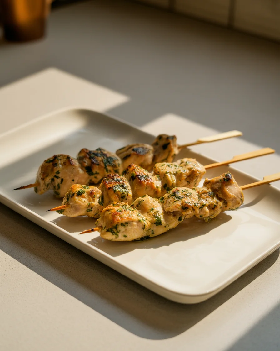 Grilled Ranch Garlic Parmesan Chicken Skewers – A Flavor Explosion!