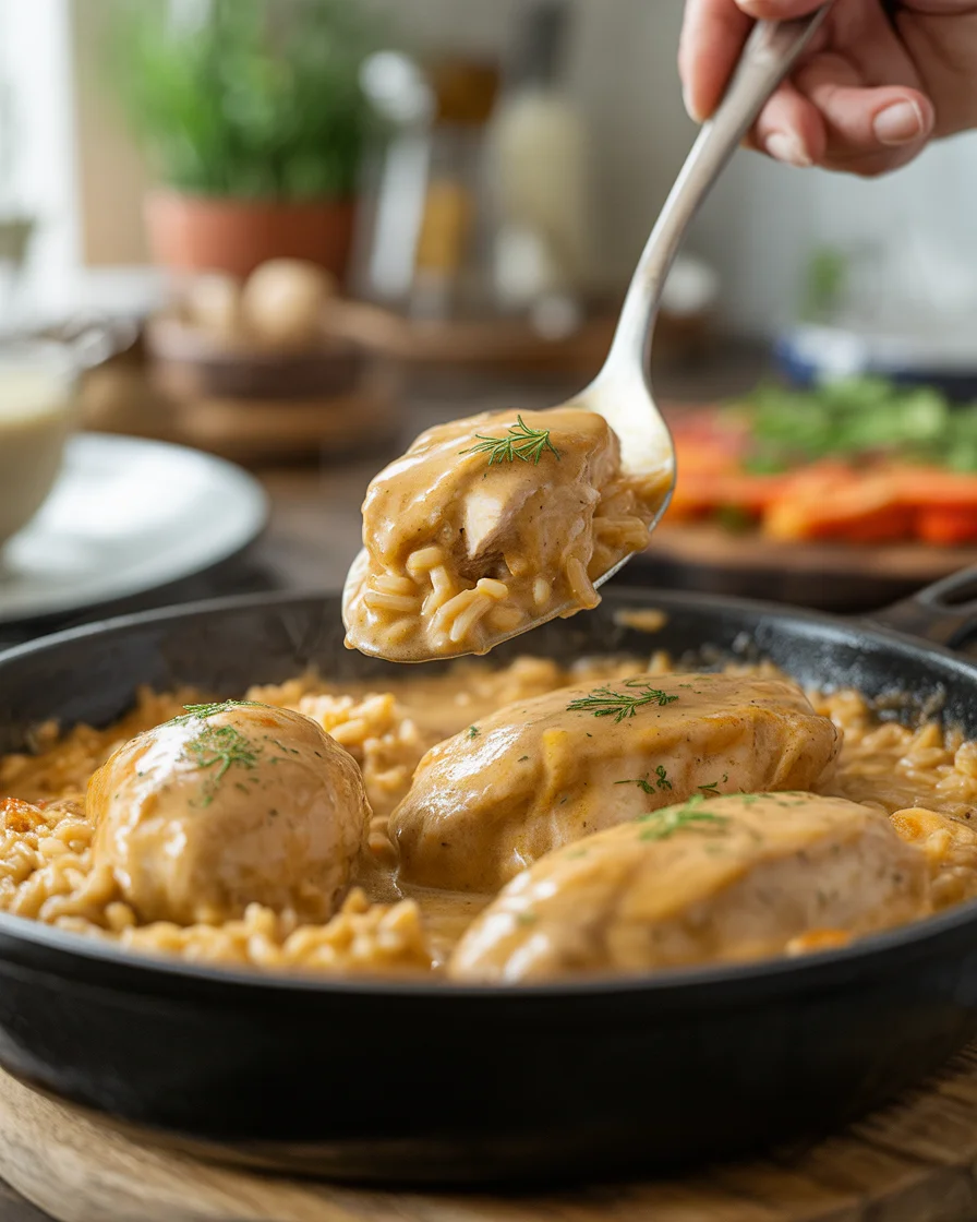 Creamy Smothered Chicken and Rice - Ultimate Comfort Meal