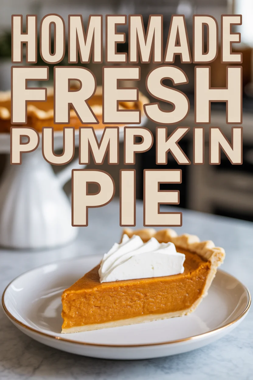 Homemade Fresh Pumpkin Pie