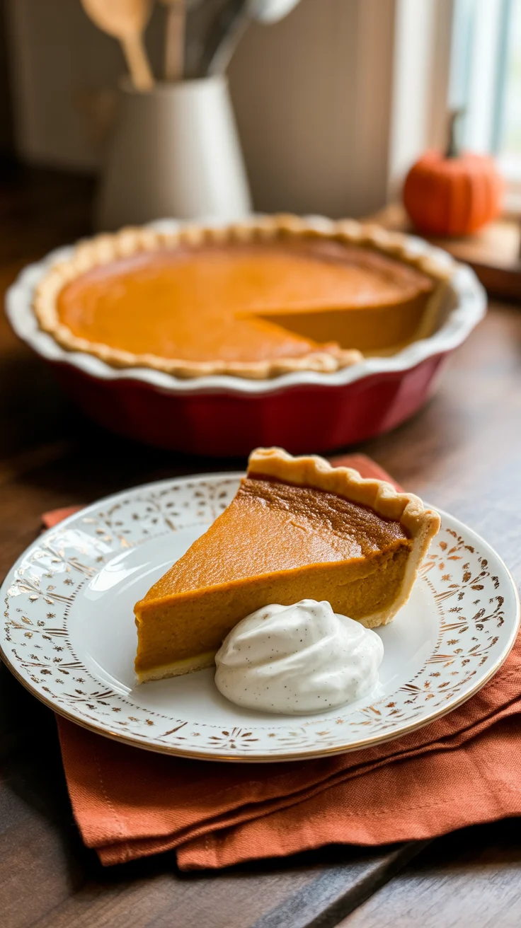 Homemade Fresh Pumpkin Pie