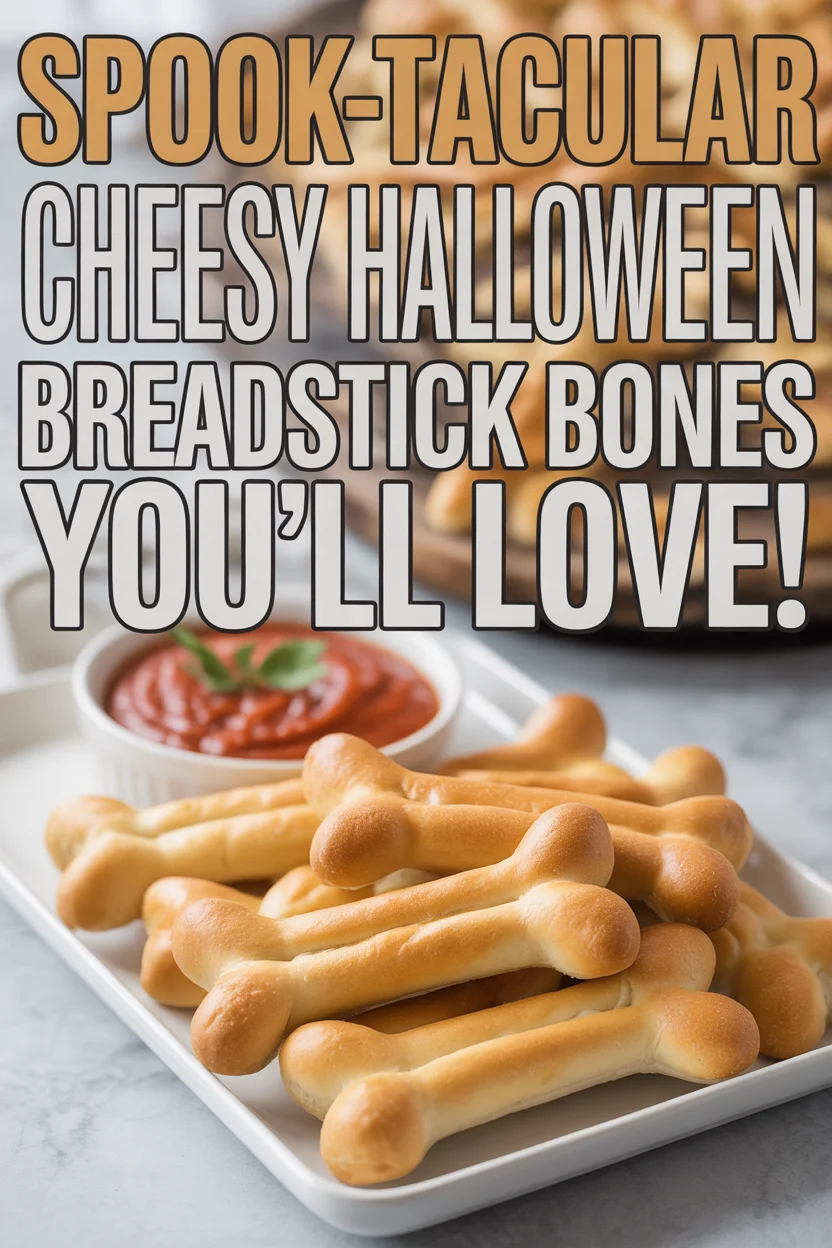 Cheesy Halloween Breadstick Bones