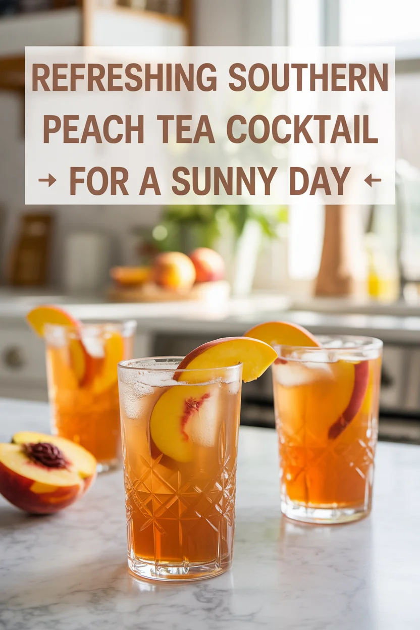 Refreshing Southern Peach Tea Cocktail for a Sunny Day