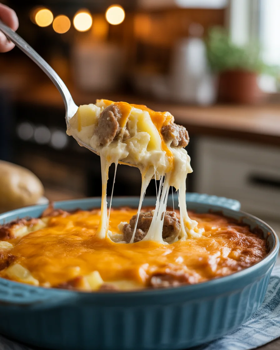 Cheesy Ranch Potatoes and Smoked Sausage