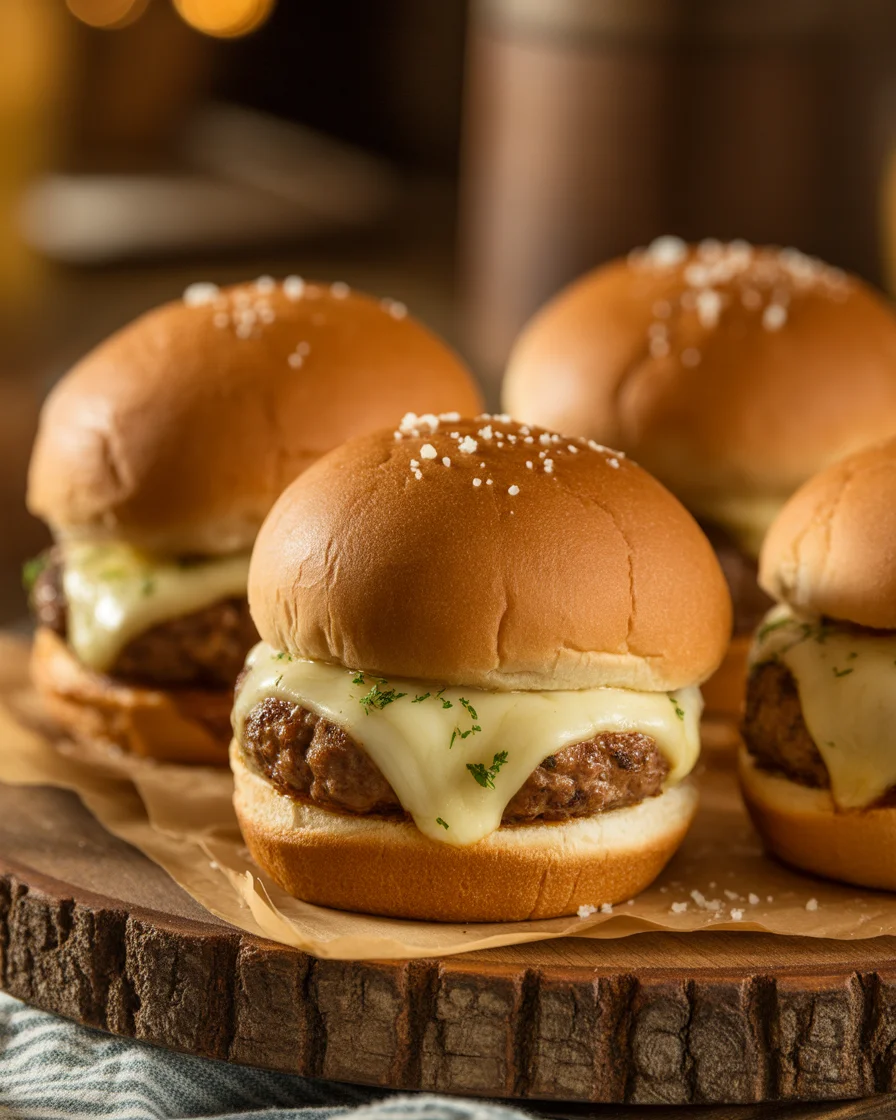 garlic parmesan cheeseburger bombs