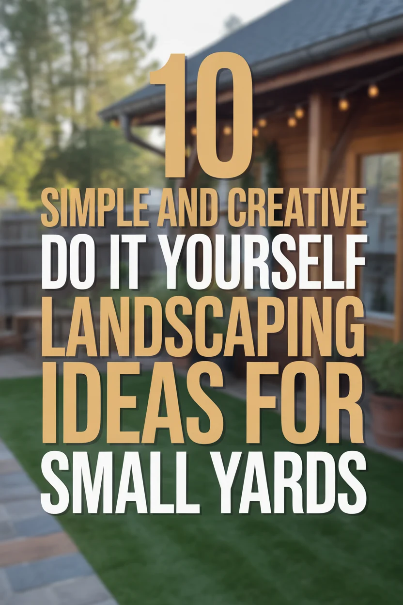 10 Simple and Creative Do It Yourself Landscaping Ideas for Small Yards