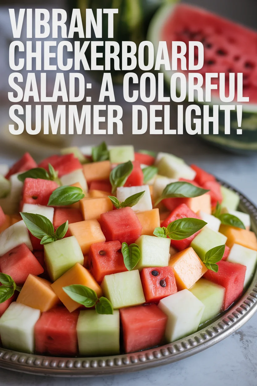 Vibrant Checkerboard Salad: A Colorful Summer Delight!