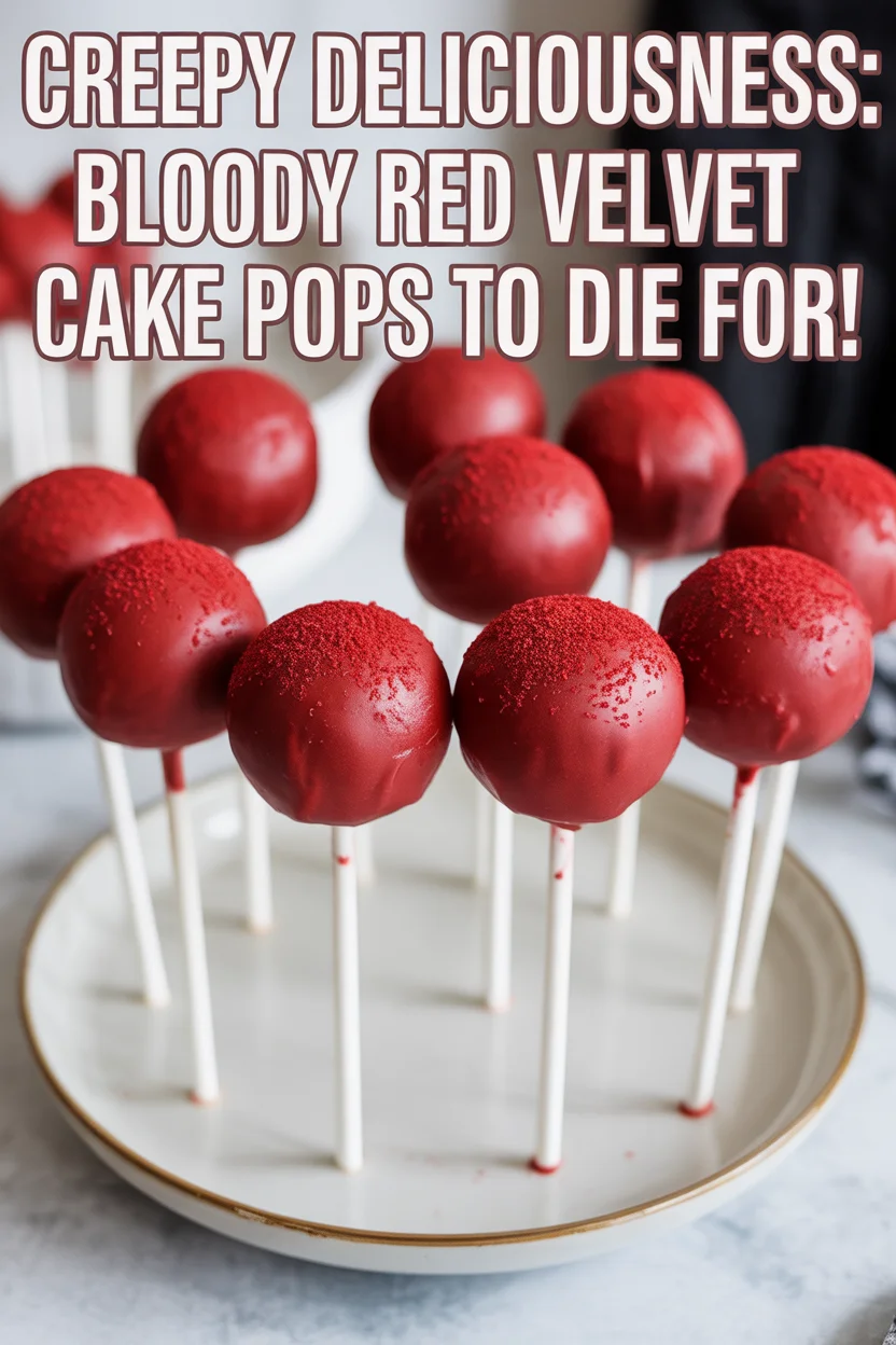 Creepy Deliciousness: Bloody Red Velvet Cake Pops to Die For!