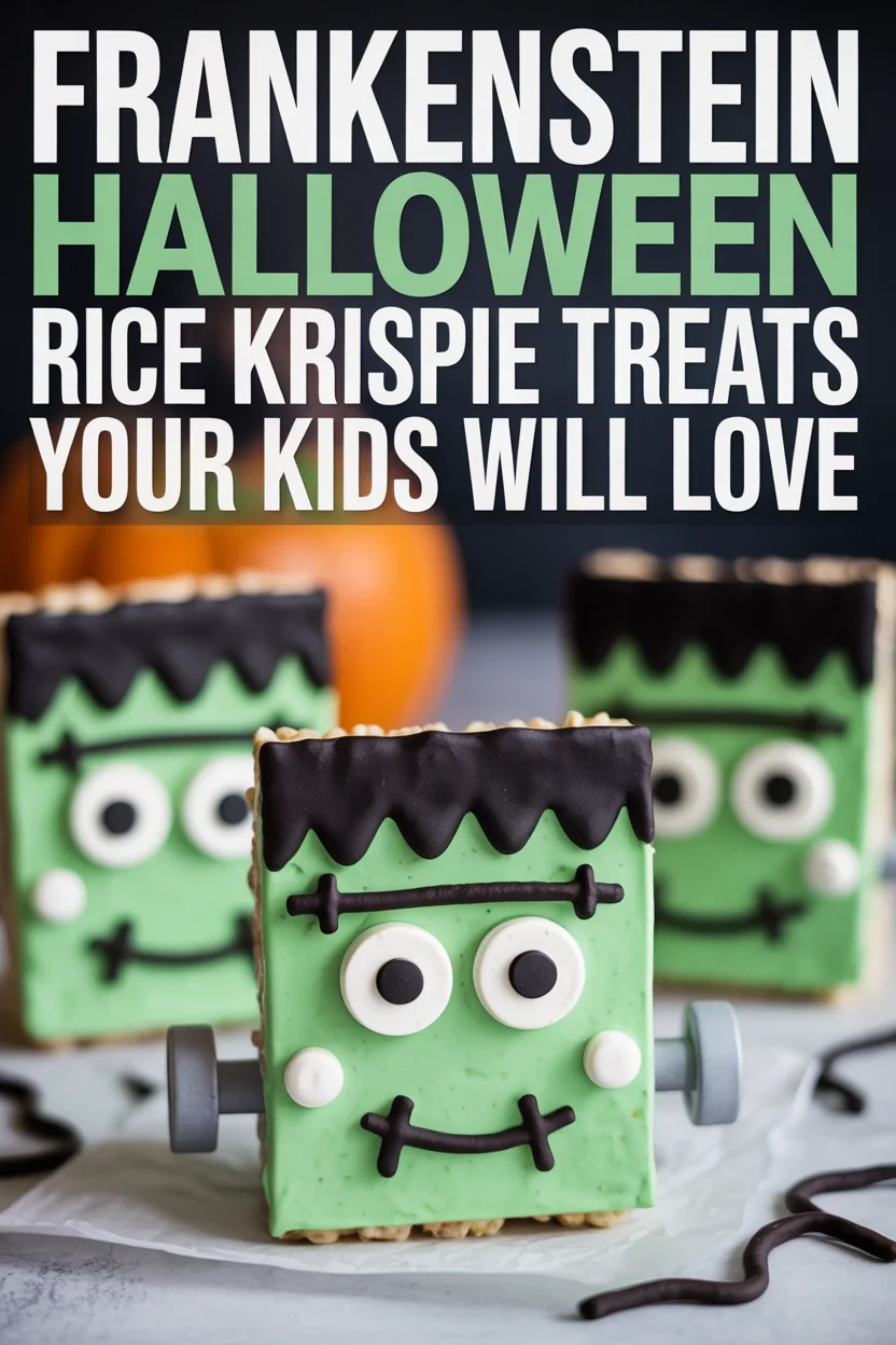 Frankenstein Halloween Rice Krispie Treats