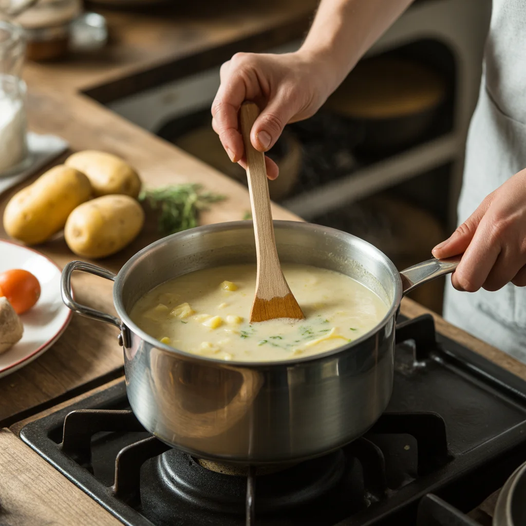 How to Make 4 Ingredient Potato Soup