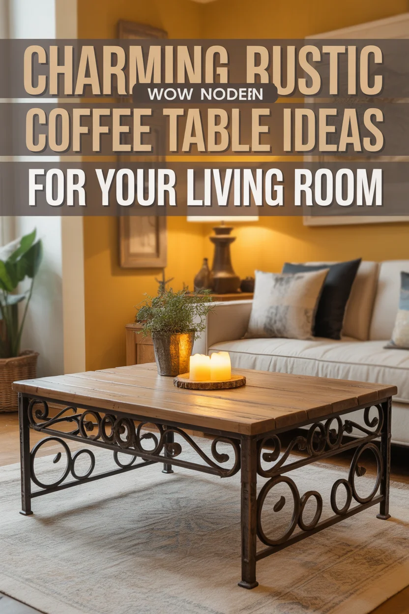 Charming Rustic Wooden Coffee Table Ideas for Your Living Room
