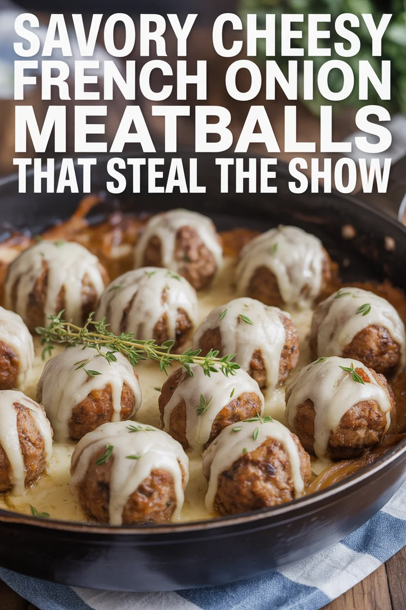 Savory Cheesy French Onion Meatballs That Steal the Show