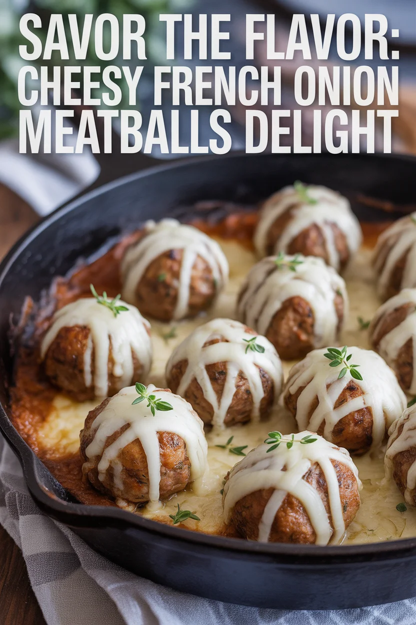 Savor the Flavor: Cheesy French Onion Meatballs Delight