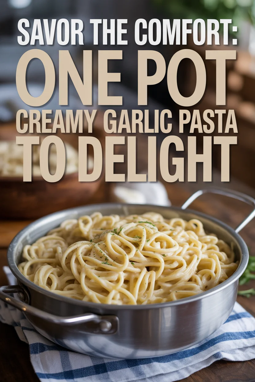 Savor the Comfort: One Pot Creamy Garlic Pasta to Delight