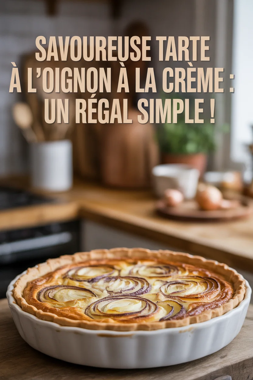 Savoureuse tarte à l'oignon à la crème : un régal simple !