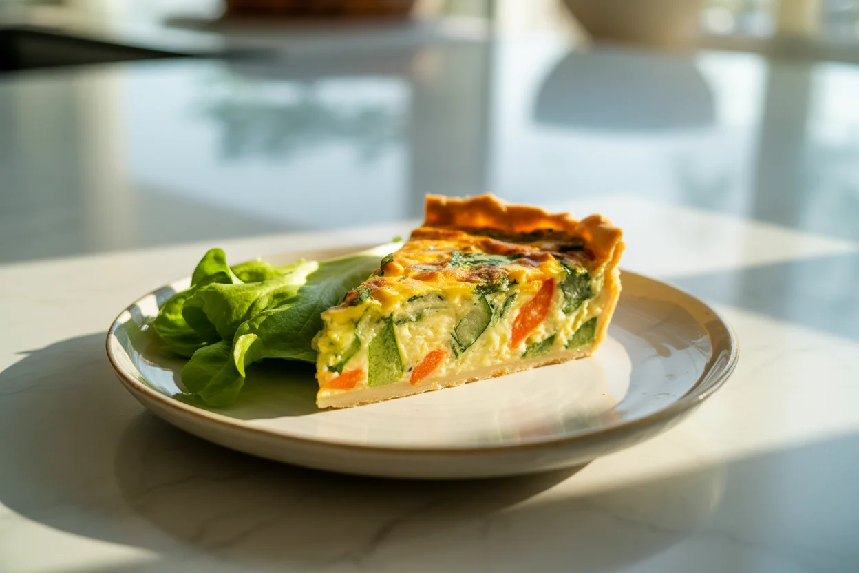 Quiche courgettes-lardons