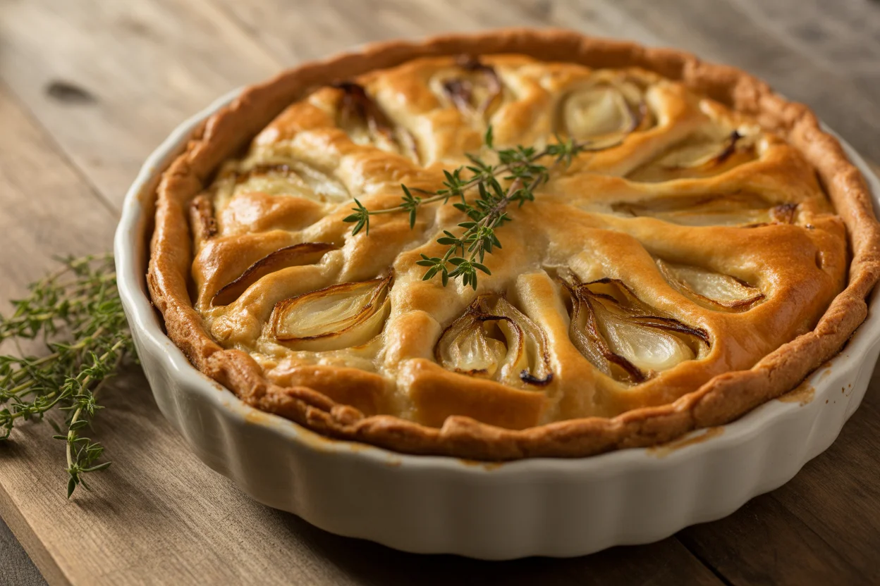 Savoureuse tarte à l'oignon à la crème : un régal simple !