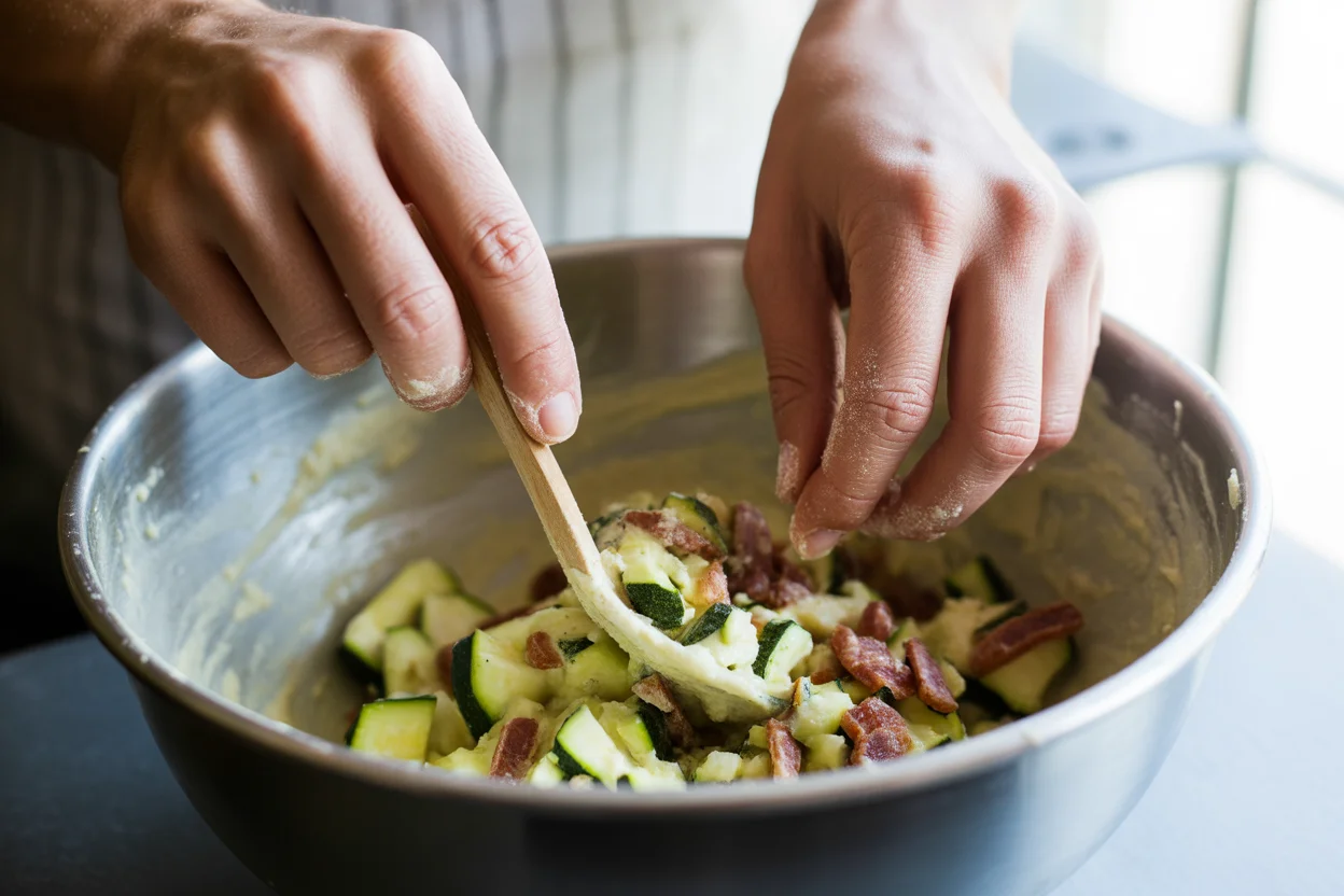 Quiche courgettes-lardons