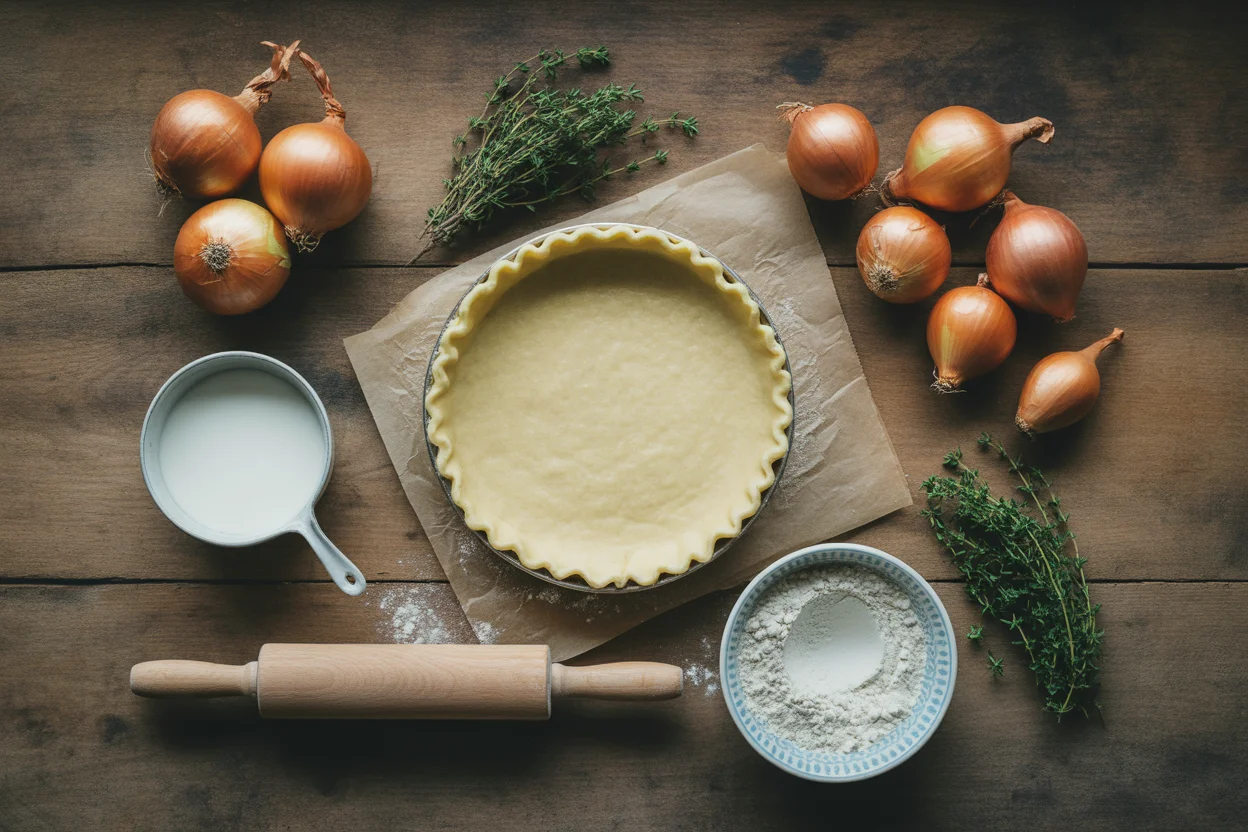 Savoureuse tarte à l'oignon à la crème : un régal simple !