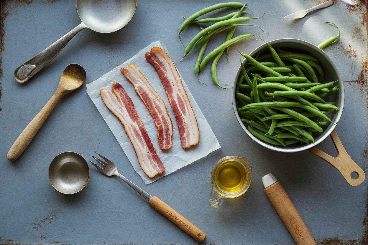 Haricots verts aux lardons