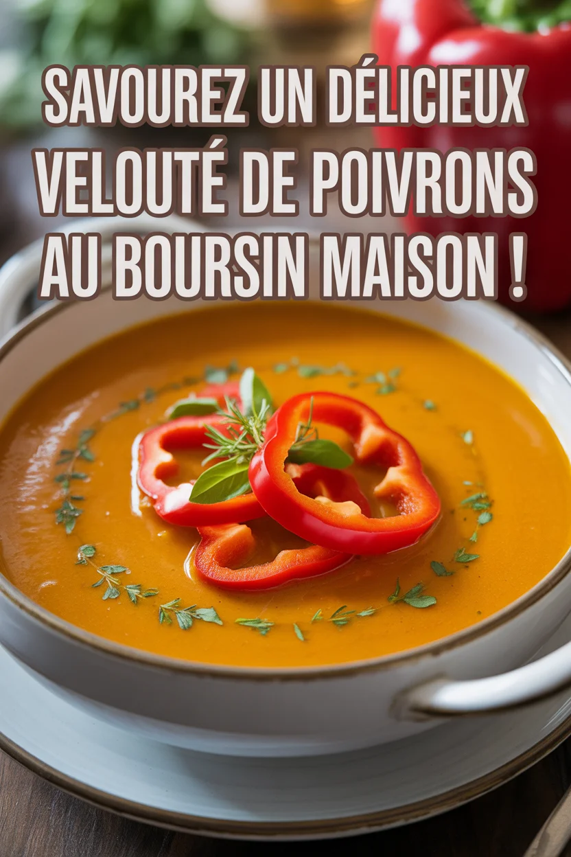 Velouté de poivrons au Boursin
