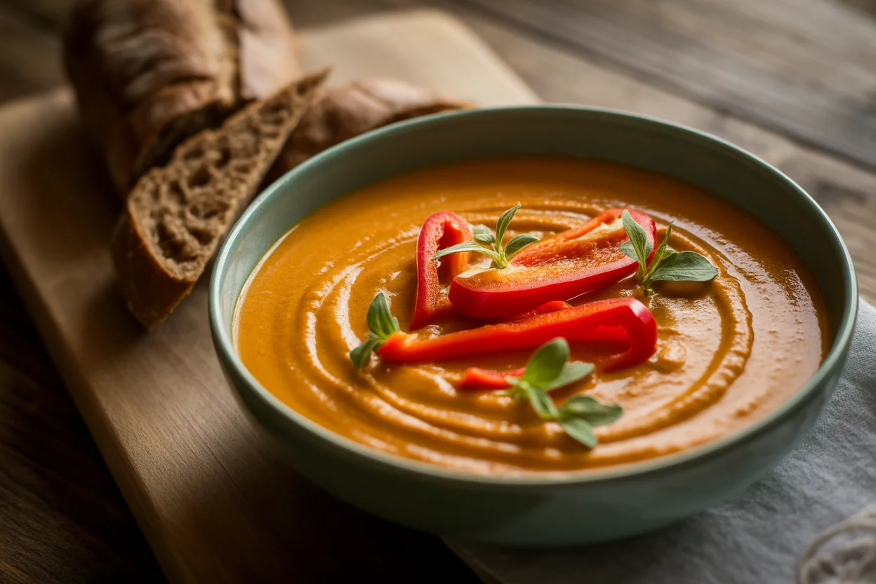 Savourez un délicieux Velouté de poivrons au Boursin maison !